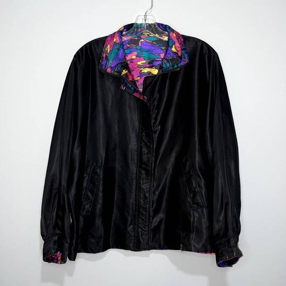 Vintage 1988 Seoul Olympic GDT Too Multicolored Reversible Bomber Jacket - Picture 8 of 9